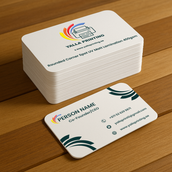 بطاقات أعمال مطفية بطبقة UV ذات زوايا مستديرة – 400 جرام لكل متر مربع، لمسة نهائية ممتازة، مطبوعة على الوجهين | خدمات تصميم مجانية | Yalla Printing