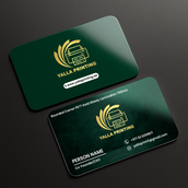 بطاقات أعمال مغلفة برقائق ذهبية لامعة ذات زوايا مستديرة - 760 ميكرون، جودة ممتازة | خدمات تصميم مجانية | Yalla Printing