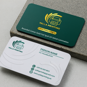 بطاقات أعمال مغلفة برقائق ذهبية بزوايا مستديرة ومغطاة بطبقة مخملية مقاومة للأشعة فوق البنفسجية – 760 ميكرون، لمسة نهائية فاخرة | خدمات تصميم مجانية | Yalla Printing