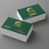 بطاقات أعمال مطلية برقائق ذهبية غير لامعة – 400 جرام لكل متر مربع، لمسة نهائية فاخرة، مطبوعة على الوجهين | خدمات تصميم مجانية | Yalla Printing