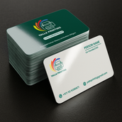 بطاقات أعمال مغلفة بطبقة لامعة وزوايا مستديرة – 400 جرام لكل متر مربع، مطبوعة على الوجهين، بجودة ممتازة | خدمات تصميم مجانية | Yalla Printing