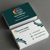 بطاقات أعمال من ورق فني مقاس 350 جرامًا لكل متر مربع - جودة ممتازة، طباعة على الوجهين | خدمات تصميم مجانية | Yalla Printing