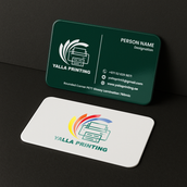 بطاقات أعمال مغلفة بطبقة لامعة من مادة البولي إيثيلين تيرفثالات ذات الزوايا المستديرة – 760 ميكرون، متينة للغاية وذات لمسة نهائية شديدة اللمعان | خدمات تصميم مجانية | Yalla Printing