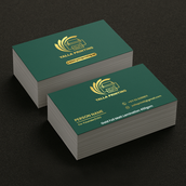 بطاقات أعمال مطلية برقائق ذهبية غير لامعة – 400 جرام لكل متر مربع، لمسة نهائية فاخرة، مطبوعة على الوجهين | خدمات تصميم مجانية | Yalla Printing