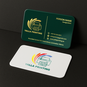 بطاقات أعمال مغلفة برقائق ذهبية لامعة ذات زوايا مستديرة - 760 ميكرون، جودة ممتازة | خدمات تصميم مجانية | Yalla Printing