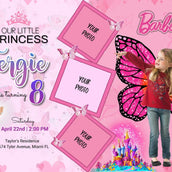 Barbie Theme Personalized PVC Flex Banner with Your Child's Name and Photo - Customizable Decor - Yalla Printing
