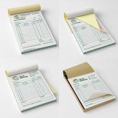 Custom A5 NCR Bill Books (1+2 Copy) – 1 Color Printing | Duplicate Invoice & Receipt Books | Personalized NCR Pads with Free Design & Fast UAE Delivery – Yalla Printing