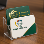 بطاقات أعمال مغلفة برقائق ذهبية بزوايا مستديرة ومغطاة بطبقة مخملية مقاومة للأشعة فوق البنفسجية – 760 ميكرون، لمسة نهائية فاخرة | خدمات تصميم مجانية | Yalla Printing