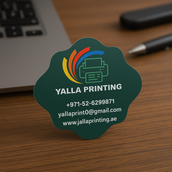 بطاقات أعمال مخصصة مقطوعة بالقالب ومغلفة بطبقة غير لامعة ومقاومة للأشعة فوق البنفسجية – 400 جرام لكل متر مربع، لمسة نهائية ممتازة بأشكال فريدة | خدمات تصميم مجانية | Yalla Printing
