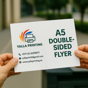 منشورات بحجم A5 على الوجهين – مطبوعات ملونة عالية الجودة | Yalla Printing