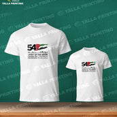 UAE 54th National Day T-Shirt | Spirit of the Union Logo Printed | Customizable White Cotton Shirt for Corporate & School Events