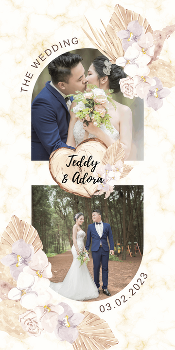 Elegant Gold Marble Wedding Anniversary X-Stand Banner - Timeless Celebration Decor