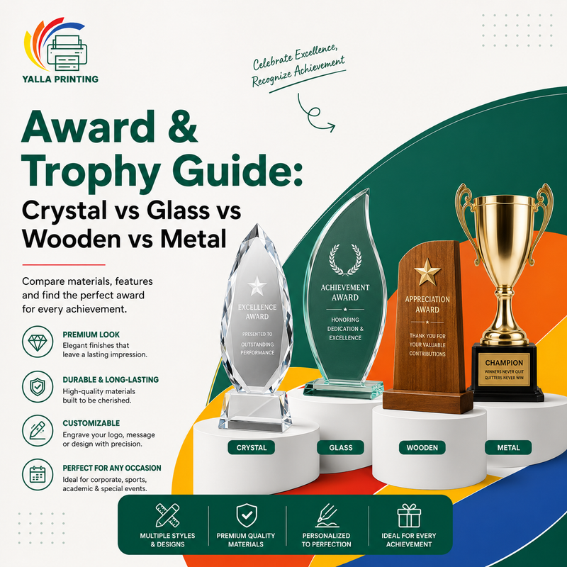 Award & Trophy Guide: Crystal vs Glass vs Wooden vs Metal