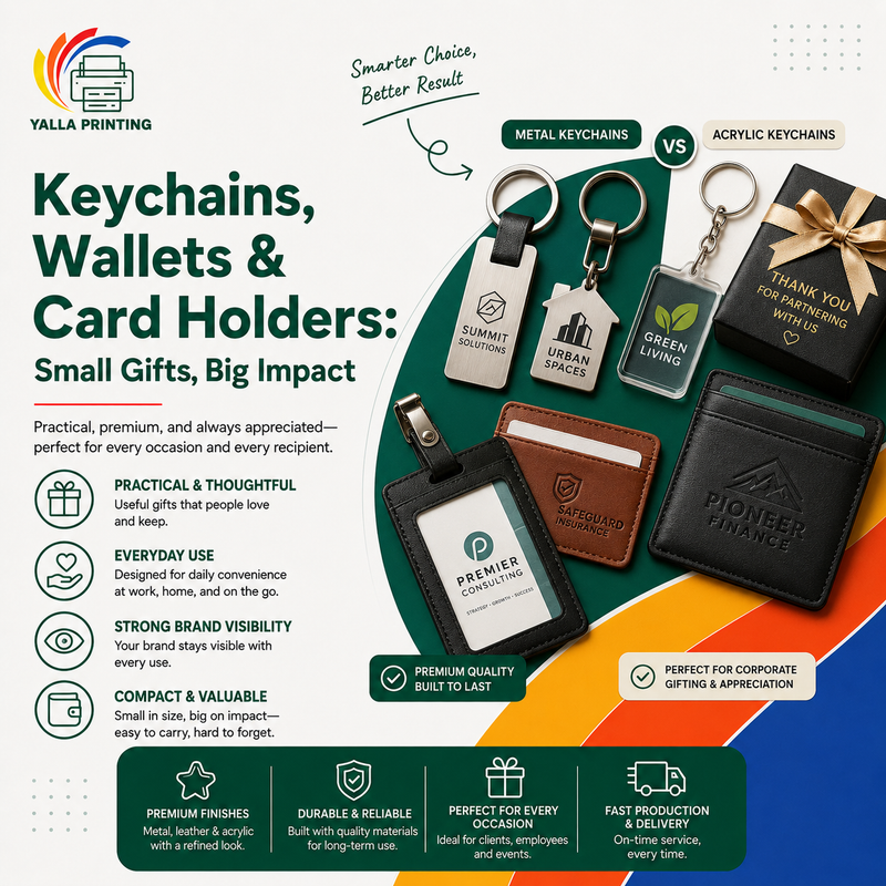 Keychains, Wallets & Card Holders: Small Gifts, Big Impact