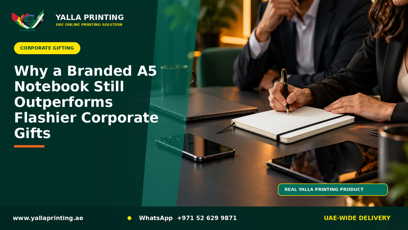 Why a Branded A5 Notebook Still Outperforms Flashier Corporate Gifts – Yalla Printing UAE
