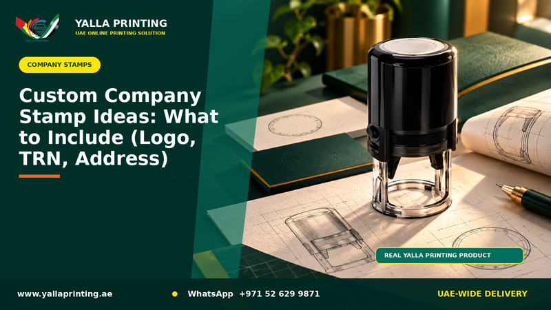 Custom Company Stamp Ideas: What to Include (Logo, TRN, Address) – Yalla Printing UAE