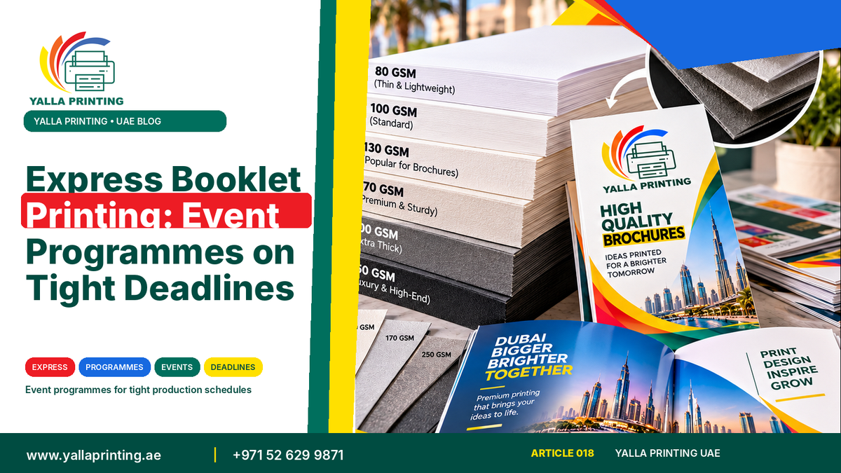 Express booklet printing for event programmes – Yalla Printing
