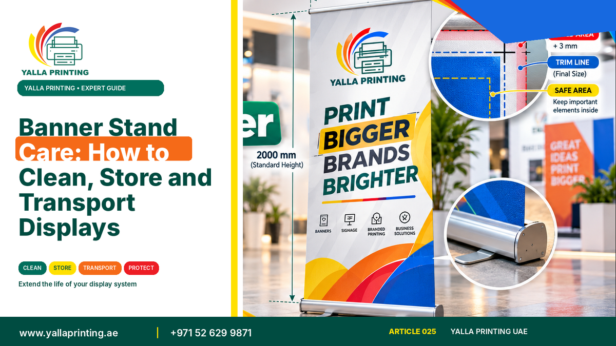 Banner stand care cleaning and storage – Yalla Printing