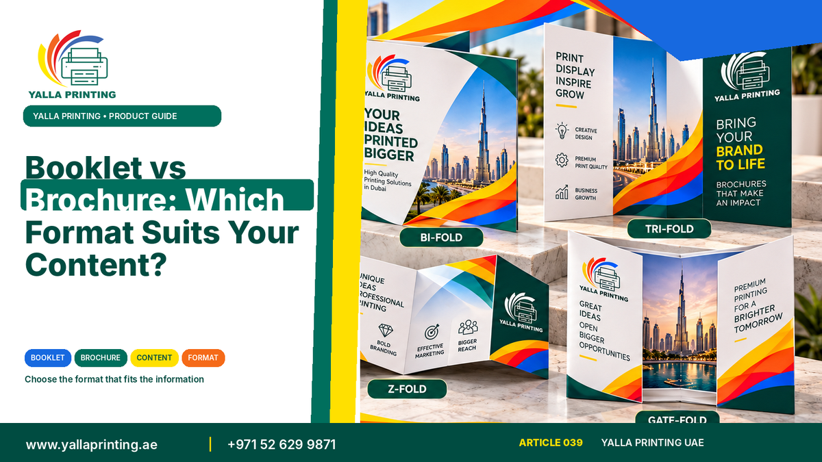 Booklet vs brochure comparison – Yalla Printing