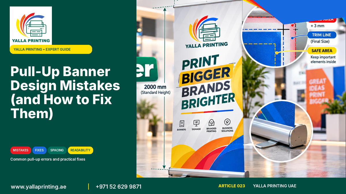 Pull-up banner design mistakes – Yalla Printing