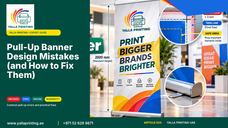 Pull-up banner design mistakes – Yalla Printing