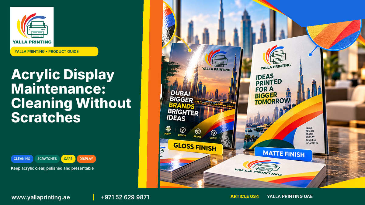 Cleaning acrylic displays without scratches – Yalla Printing