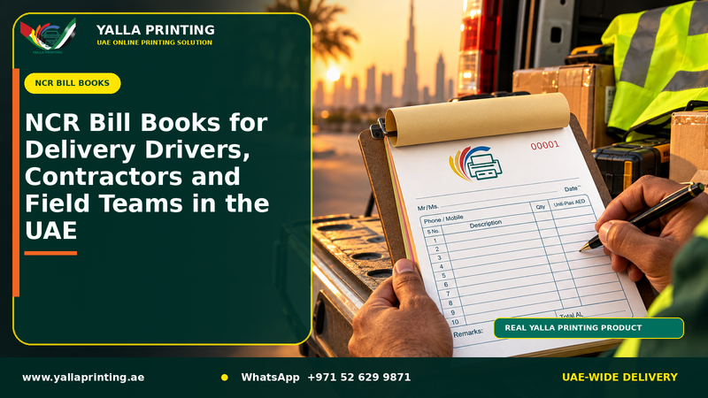 NCR Bill Books for Delivery Drivers, Contractors and Field Teams in the UAE – Yalla Printing UAE