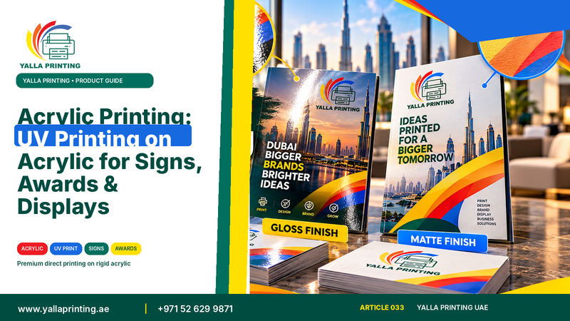 UV printing on acrylic signs and awards – Yalla Printing