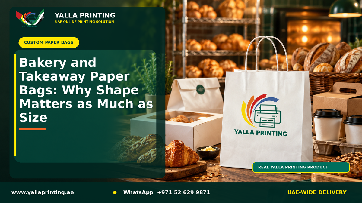 Bakery and Takeaway Paper Bags: Why Shape Matters as Much as Size – Yalla Printing UAE
