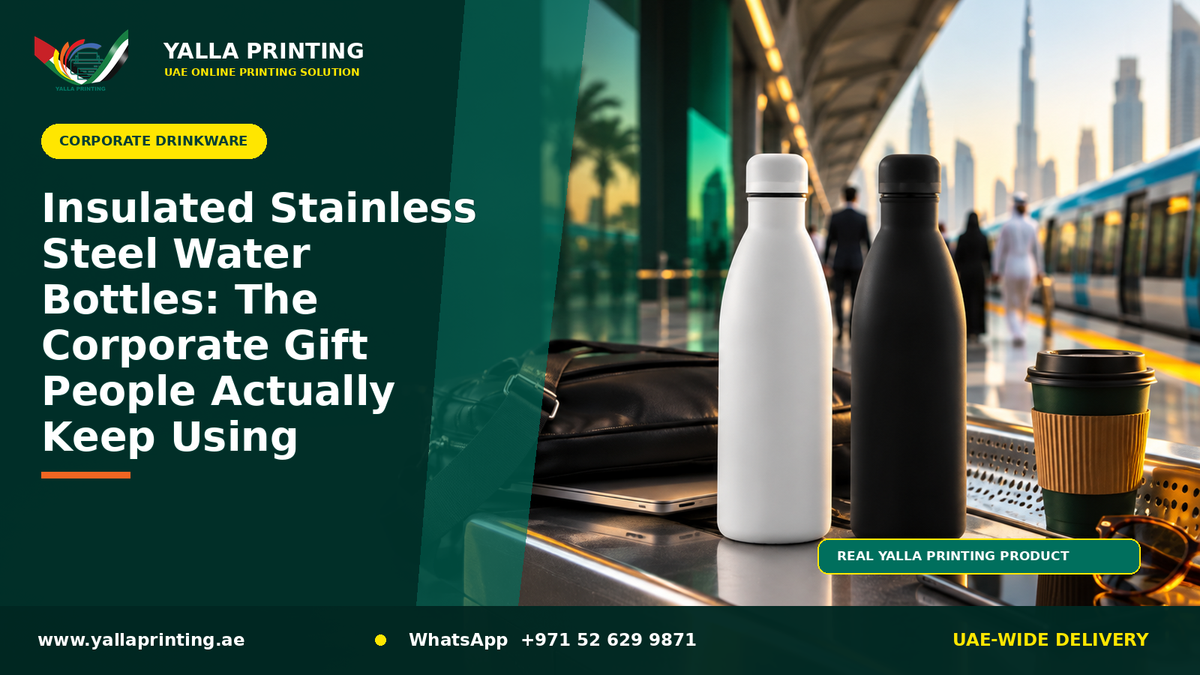 Insulated Stainless Steel Water Bottles: The Corporate Gift People Actually Keep Using – Yalla Printing UAE