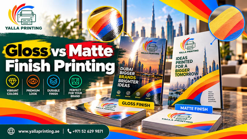 Gloss vs matte finish printing comparison – Yalla Printing