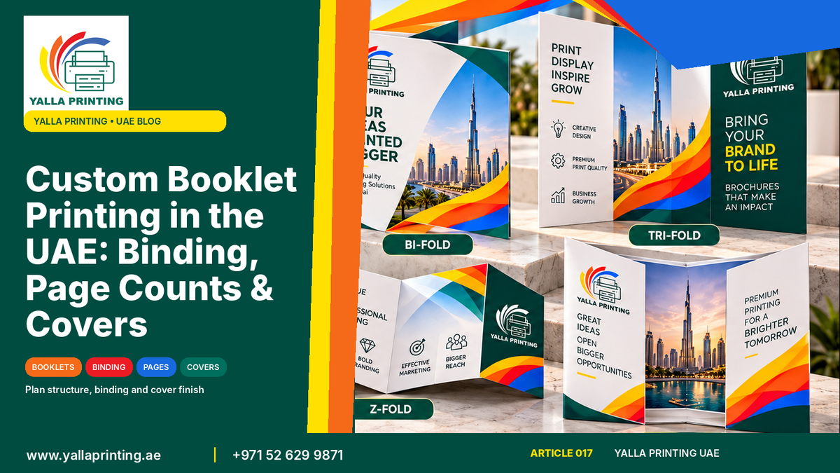 Custom booklet printing UAE – Yalla Printing