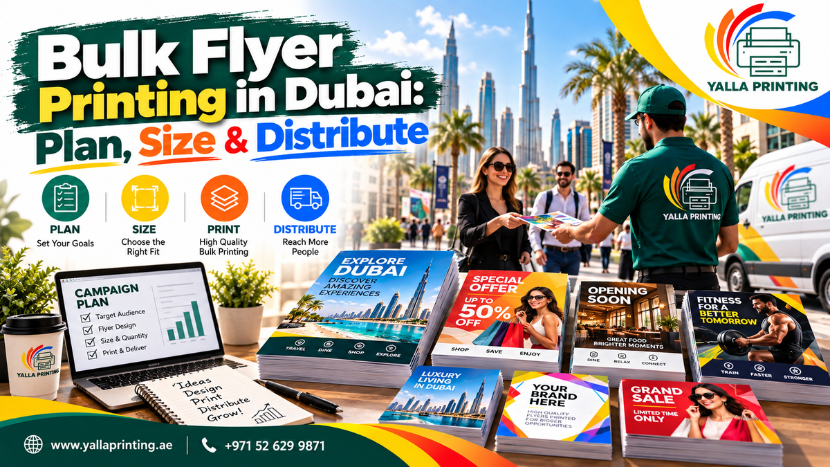 Bulk flyer printing Dubai – Yalla Printing