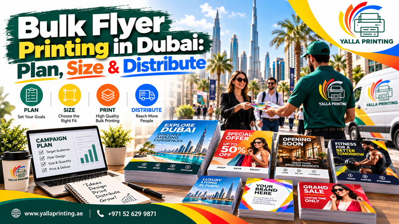 Bulk flyer printing Dubai – Yalla Printing