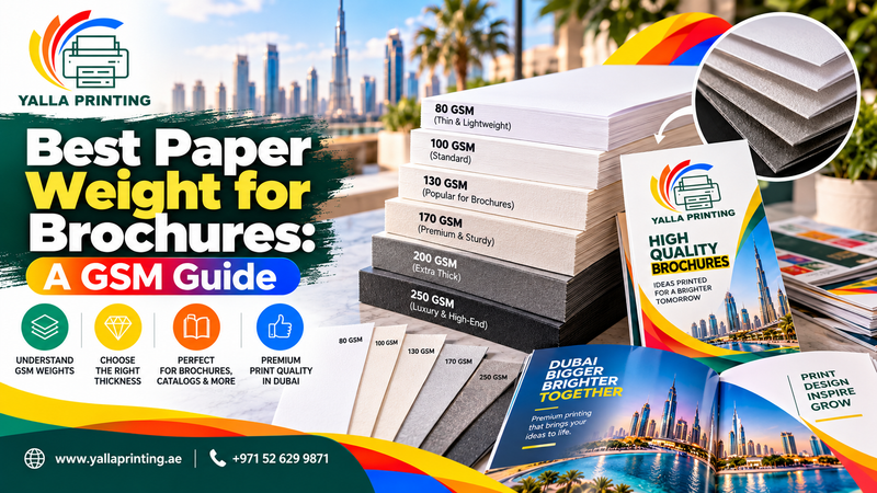 Brochure paper weight GSM guide – Yalla Printing