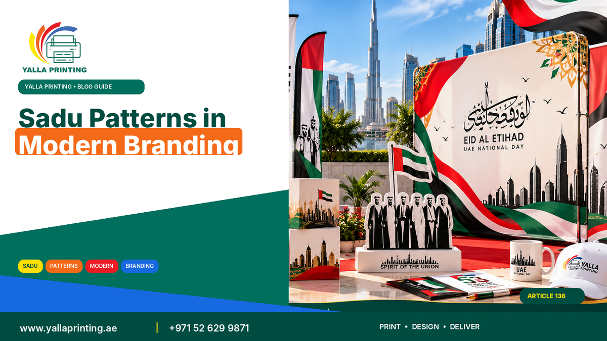 Sadu Patterns in UAE Branding: Using Emirati Heritage Design in Modern Print – Yalla Printing