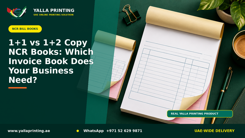 1+1 vs 1+2 Copy NCR Books: Which Invoice Book Does Your Business Need? – Yalla Printing UAE