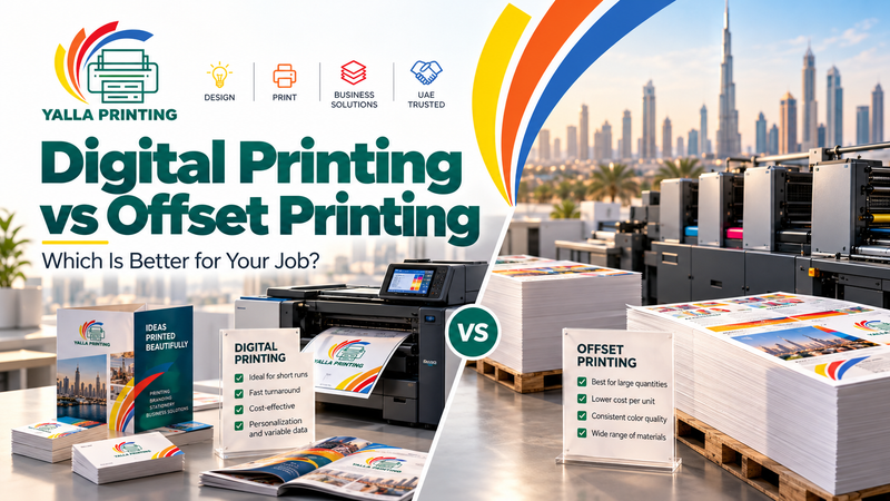 Yalla Printing digital vs offset UAE blog cover