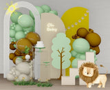 Safari-Themed Baby Shower Foam Board Display – “Oh Baby” Backdrop with Tree, Lion & 3D Step Cutout for Kids’ Events & Gender Reveals
