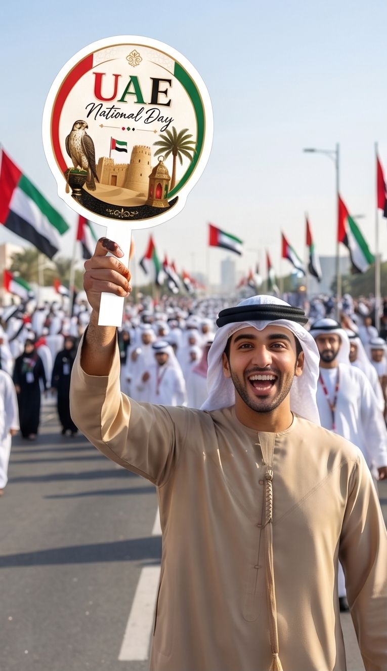 Heritage Medallion Handheld Photo Prop for UAE 55th National Day product image