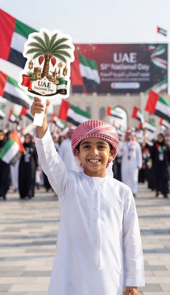 Palm & Fortress Handheld Photo Prop for UAE 55th National Day view 3