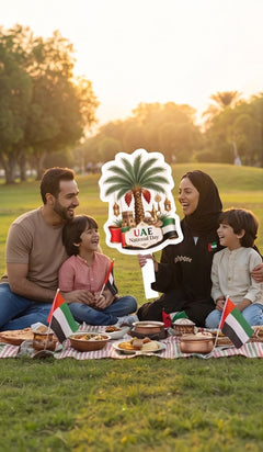 Palm & Fortress Handheld Photo Prop for UAE 55th National Day view 2
