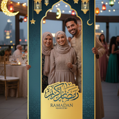 🌙 Create a Stunning Ramadan Ambience with This 180 cm Ramadan Kareem Selfie Frame Standee