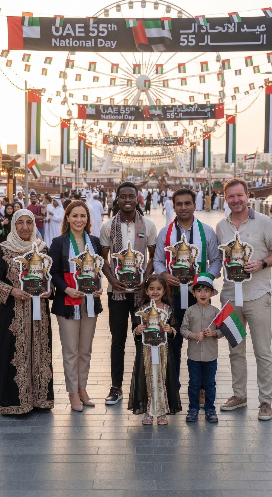Golden Dallah Handheld Photo Prop for UAE 55th National Day product image