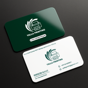 بطاقات أعمال مغلفة بطبقة لامعة من مادة البولي إيثيلين تيرفثالات ذات الزوايا المستديرة – 760 ميكرون، متينة للغاية وذات لمسة نهائية شديدة اللمعان | خدمات تصميم مجانية | Yalla Printing