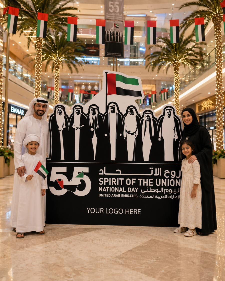 UAE National Day 2026 Backdrop – Spirit of the Union Leaders Design – Yalla Printing UAE