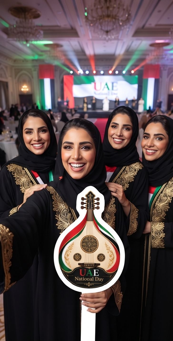 Traditional Oud Handheld Photo Prop for UAE 55th National Day product image