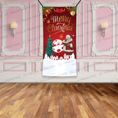 Merry Christmas Hanging Banner – Premium Festive Wall Decoration | Christmas Backdrop | Seasonal Event Display | Yalla Printing UAE