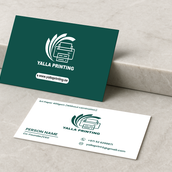 بطاقات أعمال من الورق المقوى – 400 جرام لكل متر مربع، بدون تغليف، جودة قياسية | Yalla Printing