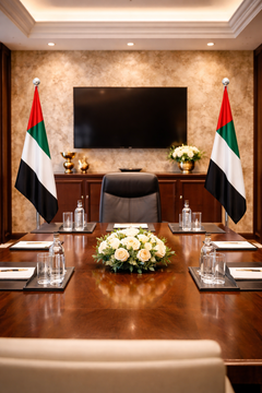 Custom Printed Conference Flag 150 x 100 cm with 2.5 Meter Adjustable VIP Pole – Double-Sided Taffeta Satin Fabric Flag | Premium Signage & Display Printing | Free Design Support | Yalla Printing UAE